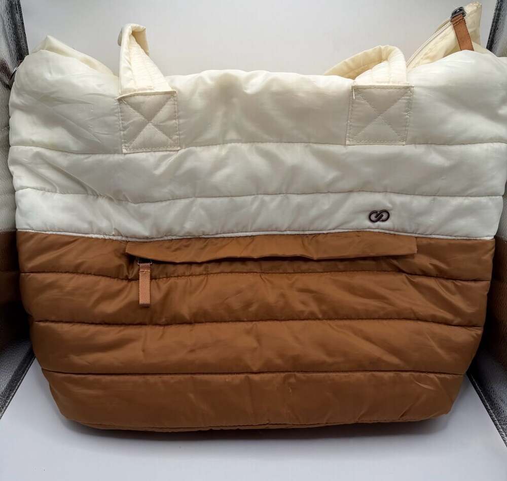 Calia Luxe Travel Padded Tote Bag Two-Tone